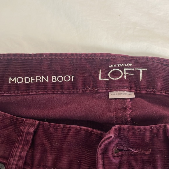 Plum corduroy pants - Picture 2 of 4
